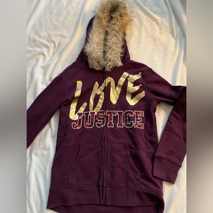 Justice fur hoodie